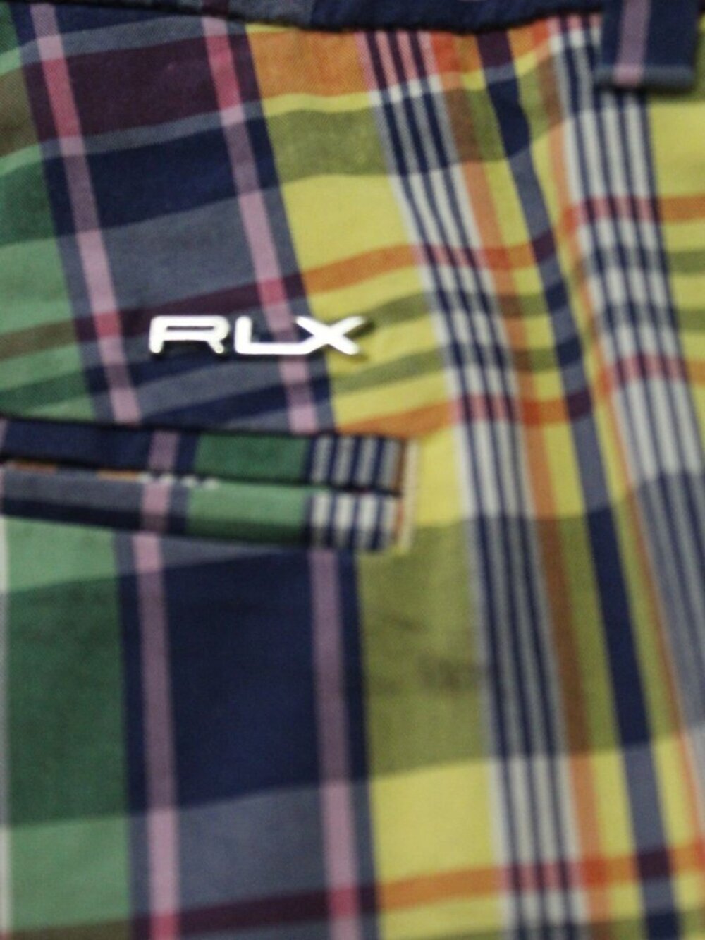 RLX Ralph Lauren Plaid Golf Shorts | Size 33 | Multicolor - Picture 3 of 8